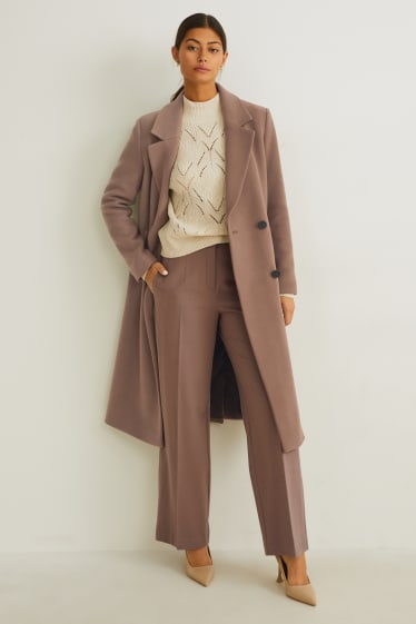 Donna - Cappotto - misto lana vergine - beige