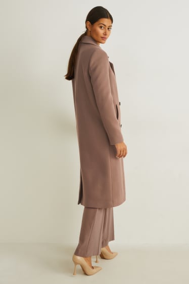 Donna - Cappotto - misto lana vergine - beige