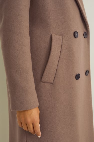 Donna - Cappotto - misto lana vergine - beige