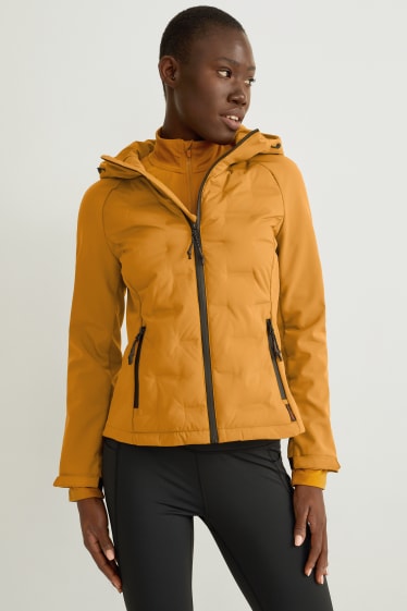 Women - Softshell jacket with hood - BIONIC-FINISH®ECO-THERMOLITE® - orange