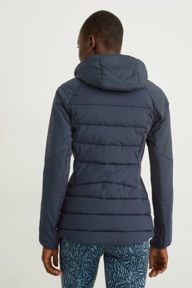 Damen - Steppjacke mit Kapuze - THERMOLITE® - dunkelblau