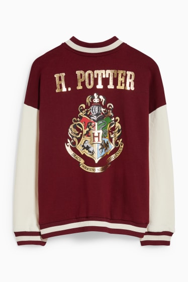 Dzieci - Rozszerzona rozmiarówka - Harry Potter - rozpinana bluza - ciemnoczerwony