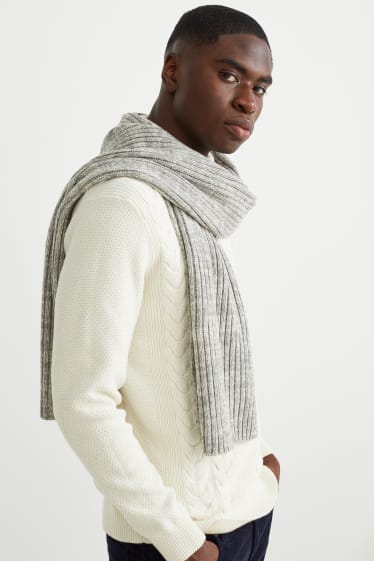 Men - Scarf - gray-melange