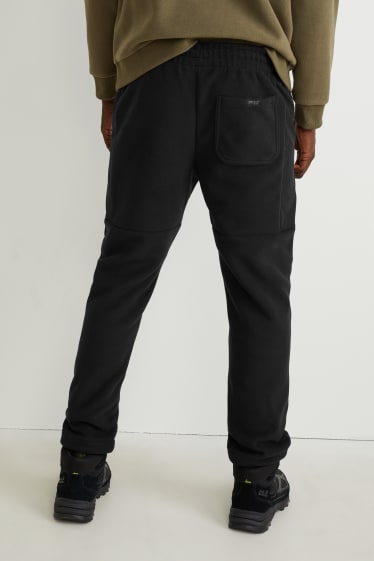 Pánské - Fleecové teplákové kalhoty - THERMOLITE®  - z recyklovaného materiálu - černá