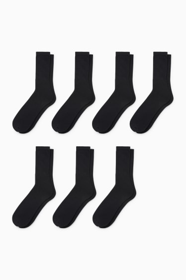 Men - Multipack of 7 - socks - black