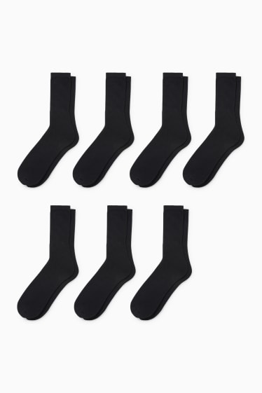 Hommes - Lot de 7 - chaussettes - noir