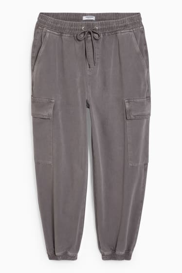 Hommes - CLOCKHOUSE - pantalon cargo - loose fit - gris