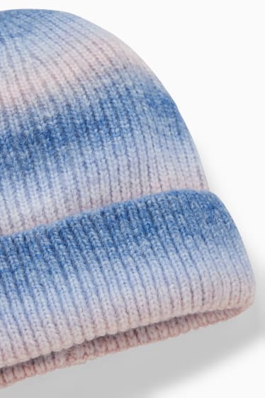 Femmes - Bonnet en maille - bleu