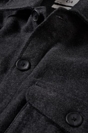 Men - Shirt jacket - dark gray