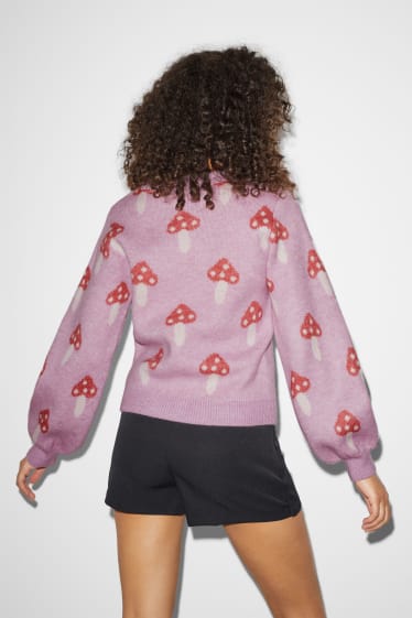 Donna - CLOCKHOUSE - maglione - con motivi - viola chiaro