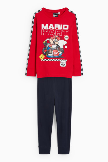 Enfants garçons - Mario Kart - pyjama - 2 pièces - rouge