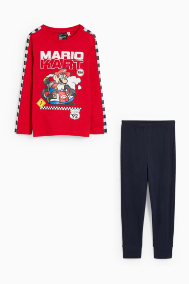 Enfants garçons - Mario Kart - pyjama - 2 pièces - rouge