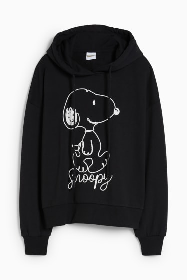 Dames - Hoodie - Snoopy - zwart