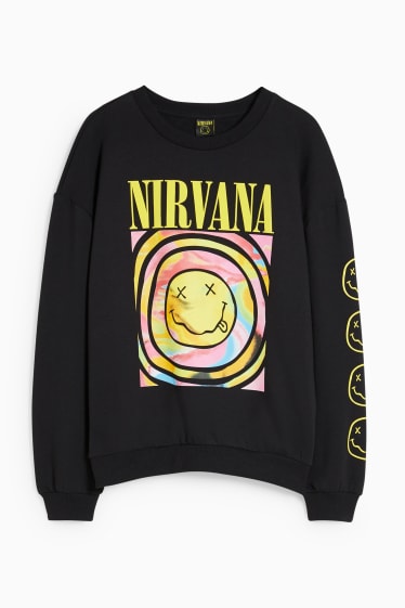 Femei - CLOCKHOUSE - bluză de molton - Nirvana - negru