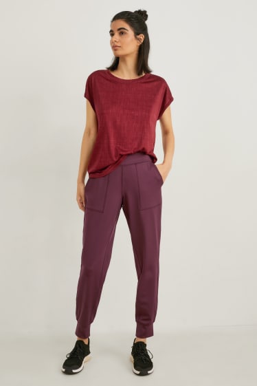 Femmes - Pantalon de sport - fitness - 4 Way Stretch - bordeaux