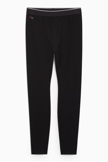 Men - Long thermal pants - THERMOLITE® - LYCRA® - black