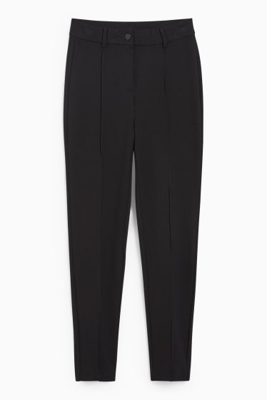Mujer - Pantalón - high waist - straight fit - negro