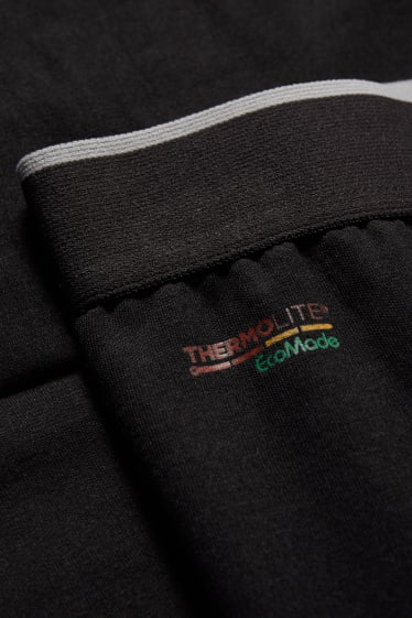 Men - Long thermal pants - THERMOLITE® - LYCRA® - black