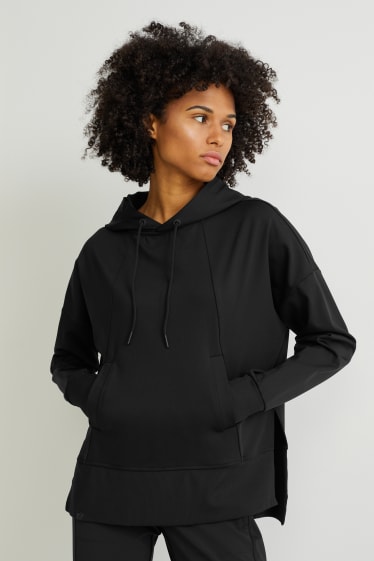 Mujer - Sudadera con capucha - yoga - negro