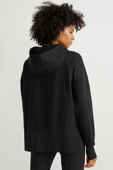 Mujer - Sudadera con capucha - yoga - negro