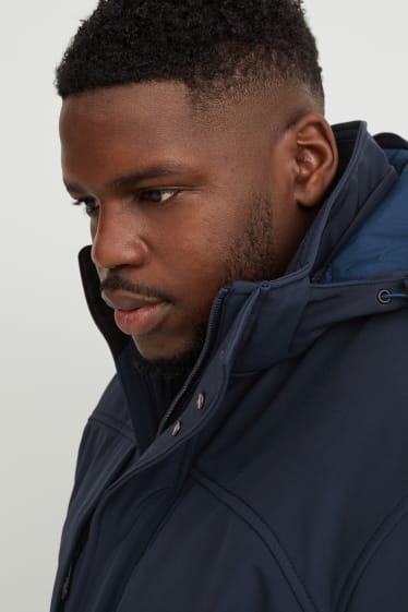 Hommes - Veste softshell à capuche - noir