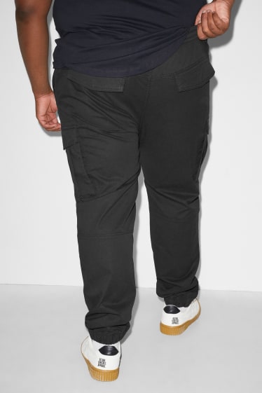 Pánské - Cargo kalhoty - tapered fit - LYCRA® - černá