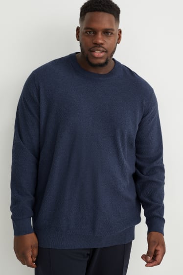 Uomo - Maglione - cotone Pima - blu scuro