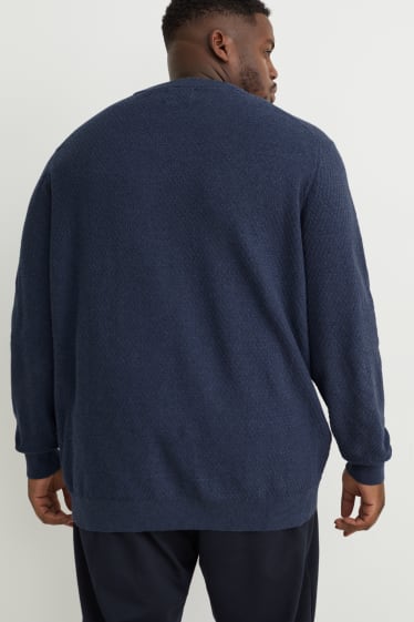 Uomo - Maglione - cotone Pima - blu scuro