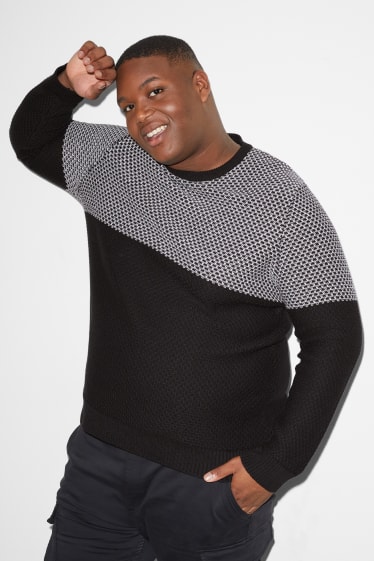 Herren - CLOCKHOUSE - Pullover - schwarz / weiss