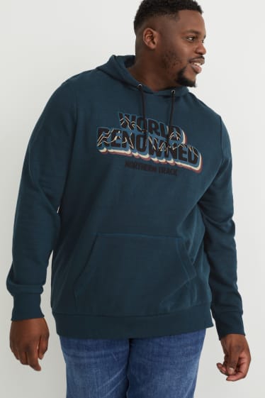 Men - Hoodie - dark turquoise