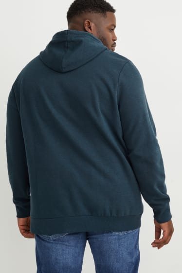 Men - Hoodie - dark turquoise