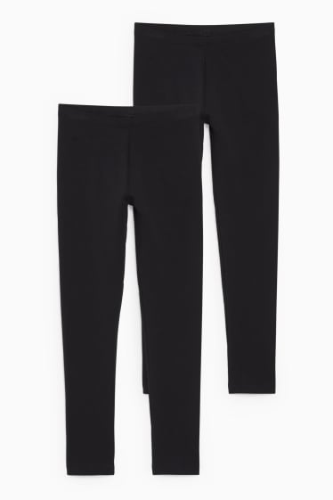 Children Girls - Multipack of 2 - thermal leggings - black
