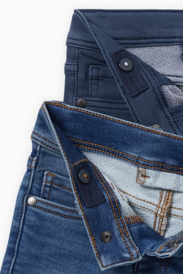 Bambini - Confezione da 2 - skinny jeans - termici - jeans blu