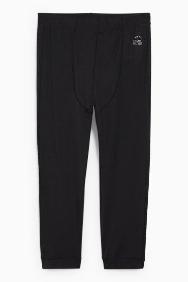 Men - 3/4-length thermal long pants - black