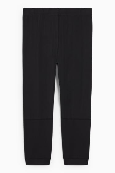 Men - 3/4-length thermal long pants - black