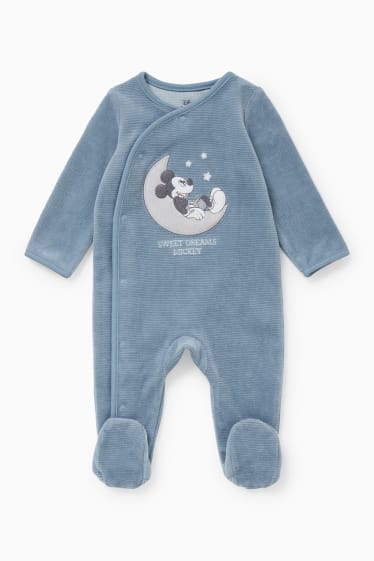 Bebeluși - Mickey Mouse - pijama salopetă bebeluși - albastru
