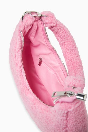 Women - CLOCKHOUSE - teddy fur bag - pink