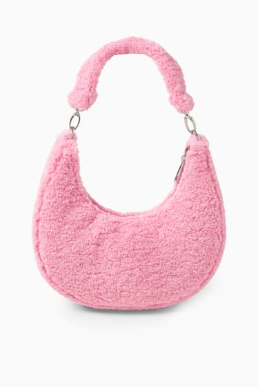 Donna - CLOCKHOUSE - borsa effetto peluche - fucsia