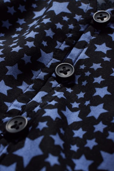 Dona - Vestit - estampat - blau/negre