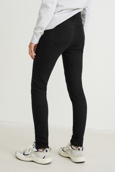 Kobiety - Spodnie - wysoki stan - skinny fit - 4 Way Stretch - czarny