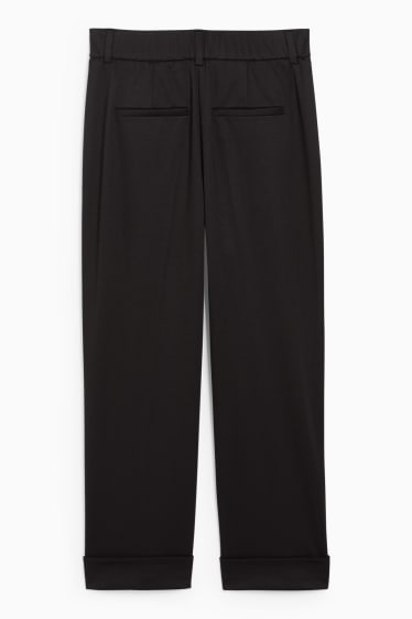 Donna - Pantaloni in jersey - tapered fit - nero