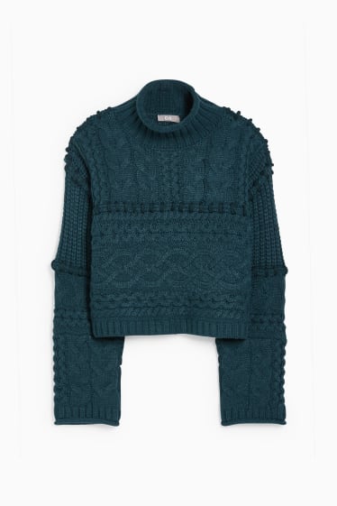 Women - Jumper - dark turquoise