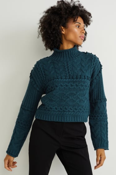 Women - Jumper - dark turquoise