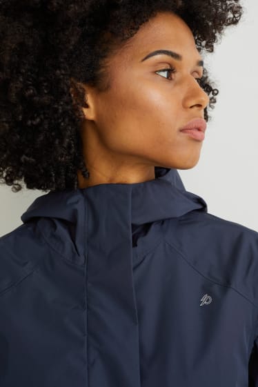 Femmes - Manteau de sport à capuche - bleu foncé