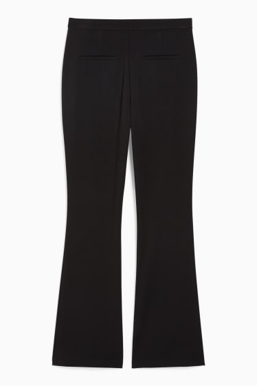 Kobiety - Spodnie materiałowe - wysoki stan - tapered fit - czarny
