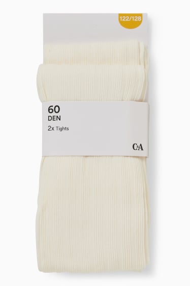 Children - Multipack of 2 - tights - 60 denier - white