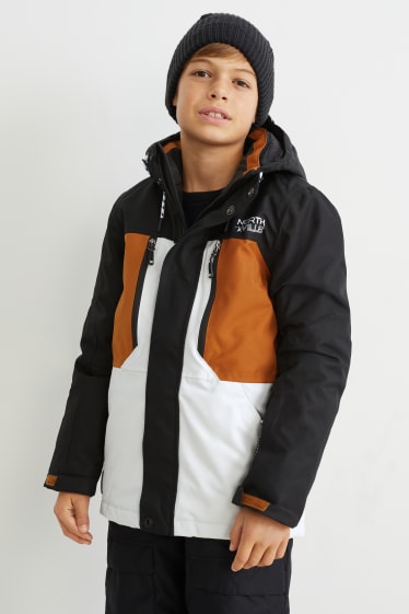 Children - Ski jacket with hood - brown