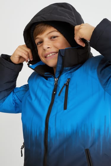 Kinderen - Ski-jas met capuchon - blauw