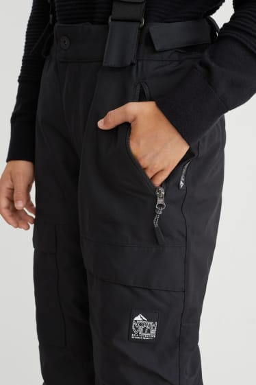 Kinder Buben - Skihose - wasserdicht - schwarz