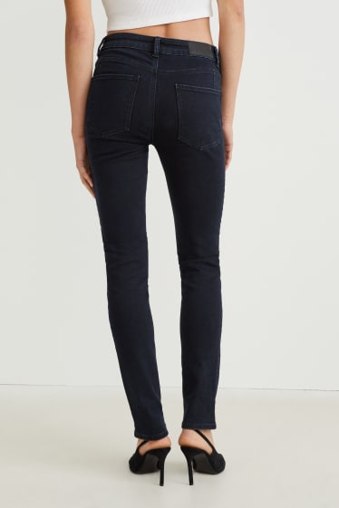 Women - Slim jeans - mid-rise waist - shaping jeans - LYCRA® - denim-dark blue